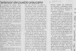 Defensor del pueblo araucano.