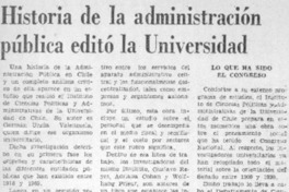 Historia de la administración pública editó la Universidad. Historia de la administración pública editó la Universidad.