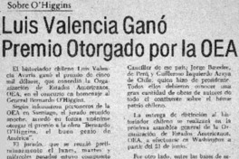 Luis Valencia ganó premio otorgado por la OEA. Luis Valencia ganó premio otorgado por la OEA.