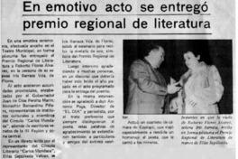 Emotivo acto se entregó premio regional de literatura. Emotivo acto se entregó premio regional de literatura.