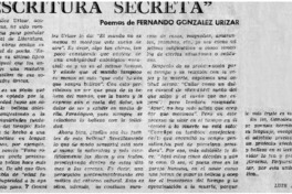 "Escritura secreta" "Escritura secreta"