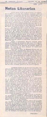 Notas literarias Notas literarias