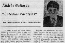 Andrés Gallardo: "cátedras paralelas" Andrés Gallardo: "cátedras paralelas"