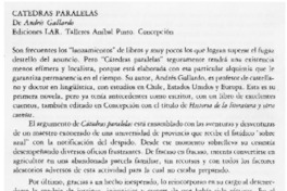 Cátedras paralelas
