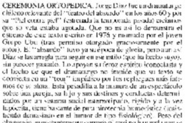 Ceremonia ortopédica Ceremonia ortopédica