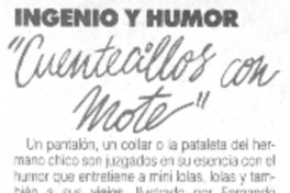 "Cuentecillos con mote". "Cuentecillos con mote".