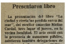 Presentaron libro. Presentaron libro.