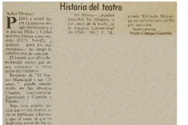 Historia del teatro. Historia del teatro.