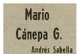 Mario Cánepa G. Mario Cánepa G.