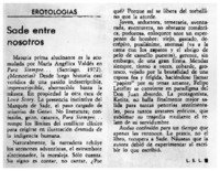 Sade entre nosotros