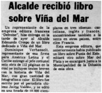 Alcalde recibió libro sobre Viña del Mar. Alcalde recibió libro sobre Viña del Mar.
