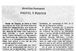 Pastel y poster. Pastel y poster.
