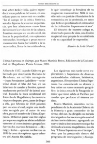 Ultima esperanza en el tiempo