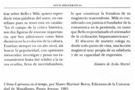 Ultima esperanza en el tiempo