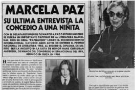 Marcela Paz su última entrevista la concedió a una niñita: [entrevista]