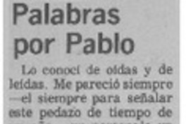 Palabra por Pablo Palabra por Pablo