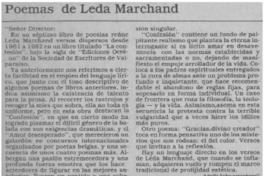 Poemas de Leda Marchand Poemas de Leda Marchand