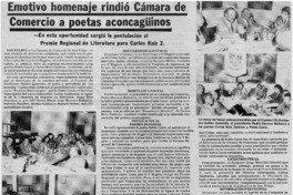 Emotivo homenaje rindió cámara de comercio a poetas aconcagüinos. Emotivo homenaje rindió cámara de comercio a poetas aconcagüinos.