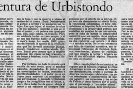 Ventura y desventura de Urbistondo Ventura y desventura de Urbistondo