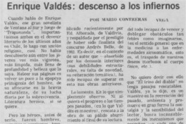 Enrique Valdés, descenso a los infiernos Enrique Valdés, descenso a los infiernos