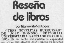 "Tres novelitas burguesas" "Tres novelitas burguesas"