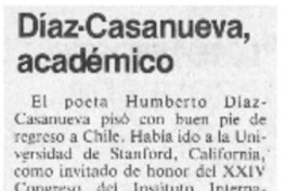 Díaz-Casanueva, académico. Díaz-Casanueva, académico.