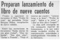Preparan lanzamiento de libro de nueve cuentos. Preparan lanzamiento de libro de nueve cuentos.