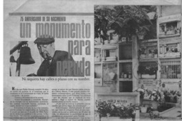 Un monumento para Neruda. Un monumento para Neruda.