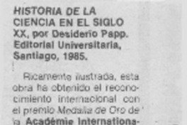 Historia de la ciencia en el siglo XX Historia de la ciencia en el siglo XX
