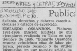 Eduardo Ossandón. Eduardo Ossandón.