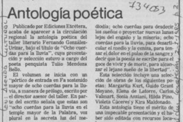 Antología poética. Antología poética.