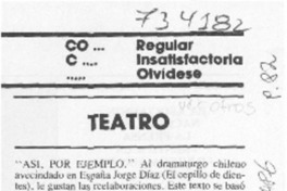 Así por ejemplo" Así por ejemplo"