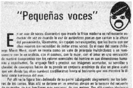 "Pequeñas voces" "Pequeñas voces"