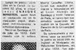 Enrique Bernstein. Enrique Bernstein.