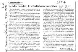 Isolda Pradel: Encantadora sencillez Isolda Pradel: Encantadora sencillez