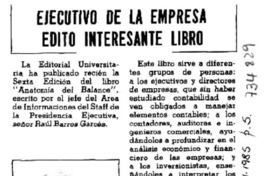 Ejecutivo de la empresa editó interesante libro.