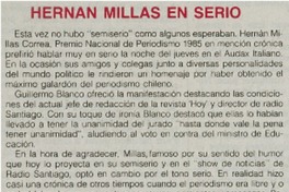 Hernán Millas en serio.