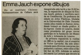 Emma Jauch expone dibujos. Emma Jauch expone dibujos.