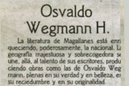 Osvaldo Wegmann H. Osvaldo Wegmann H.
