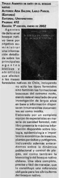 Agentes de daño en el bosque nativo