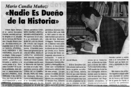 Nadie es dueño de la historia" Nadie es dueño de la historia"