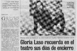 Gloria Laso recuerda en el teatro sus días de encierro Gloria Laso recuerda en el teatro sus días de encierro