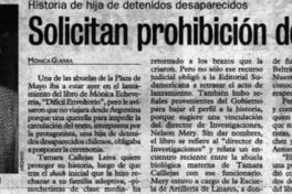 Solicitan prohibición de libro Solicitan prohibición de libro