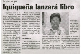 Iquiqueña lanzará libro