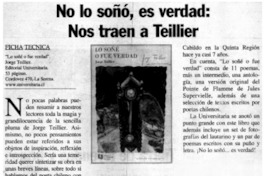 No lo soñó, es verdad: Nos traen a Teillier. No lo soñó, es verdad: Nos traen a Teillier.