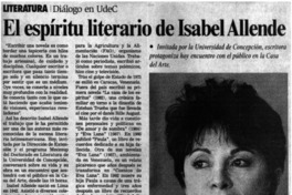 El espíritu literario de Isabel Allende. El espíritu literario de Isabel Allende.