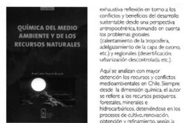 Química del medio ambiente y de los recursos renovables.