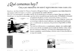 ¿Qué comemos hoy? ¿Qué comemos hoy?