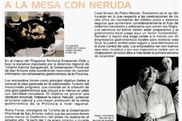 A la mesa con Neruda.