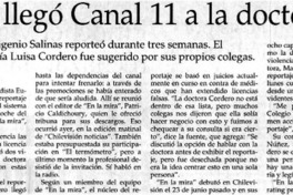 Cómo llegó canal 11 a la doctora Cómo llegó canal 11 a la doctora